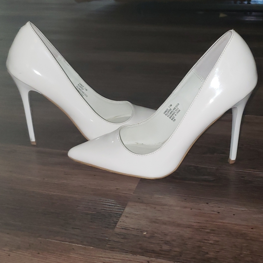 Madden Girl white heels